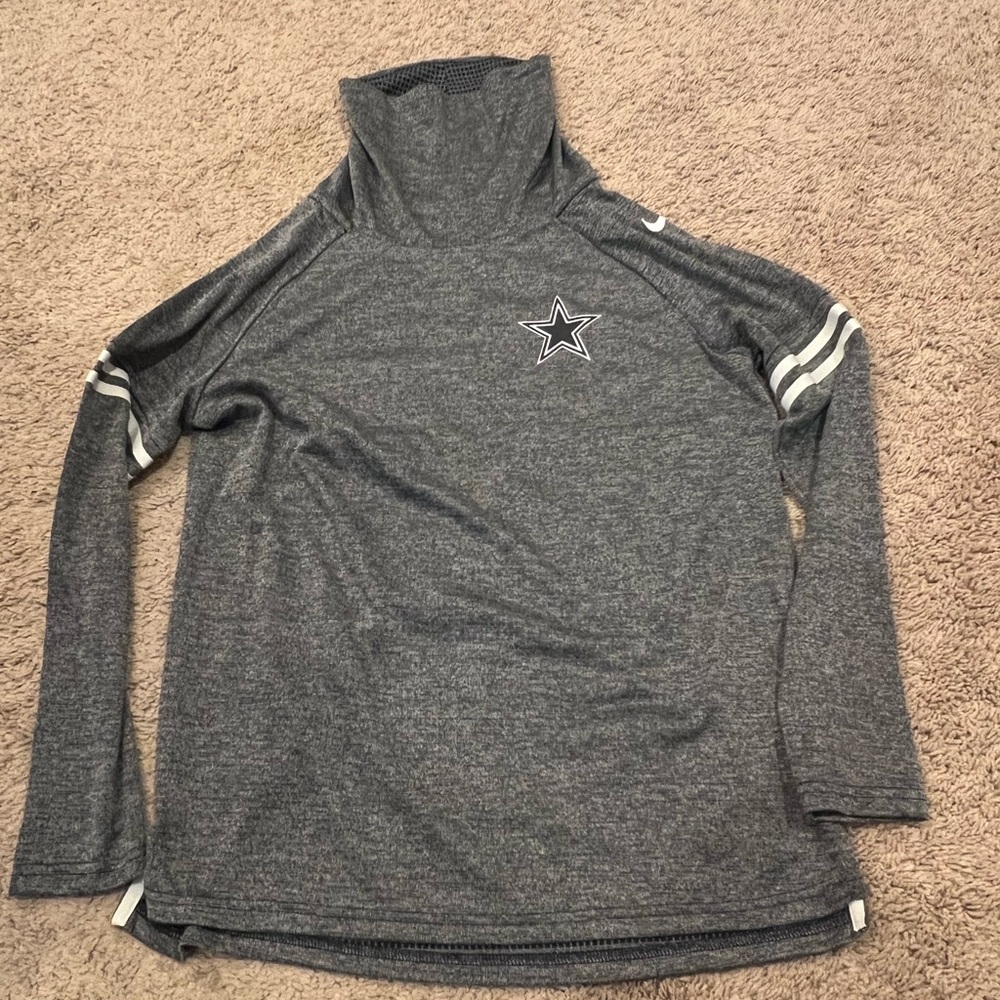 Women’s Medium NFL Cowboys Gray Nike Dri-FIT Long Sleeve Top